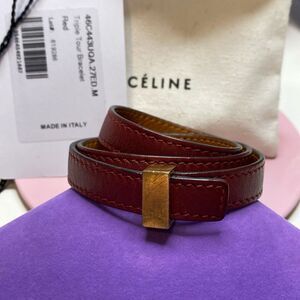 💛 Authentic Celine Red Triple Tour Bracelet